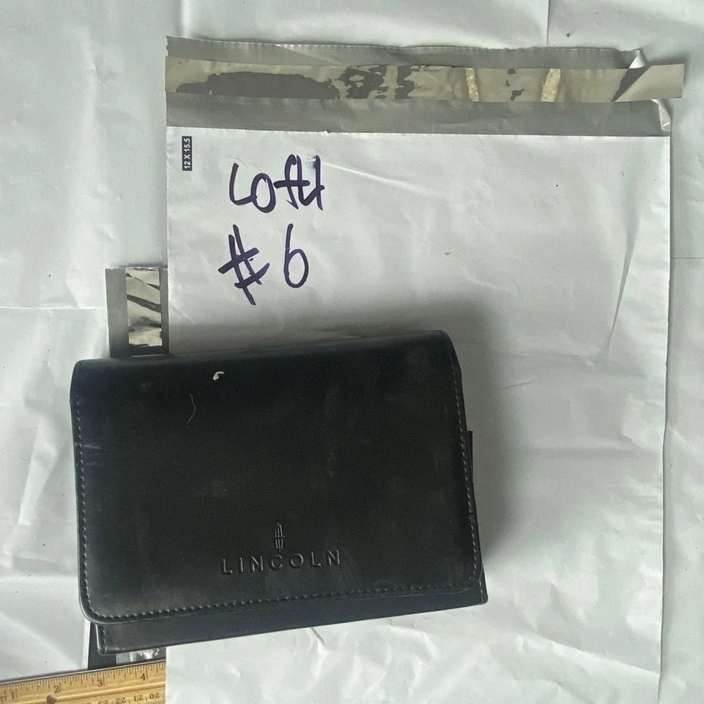 Lincoln OEM‎ Black Leather Owner's Manual Wallet Portfolio Genuine Factory Case